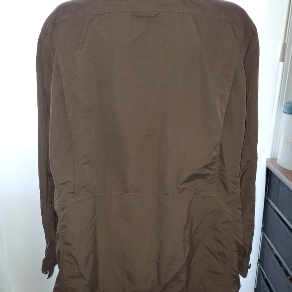 Eddie Bauer Travex Soft Shell Water Resistant Rain Jacket Brown Mens's Sz TXL - Picture 3 of 4